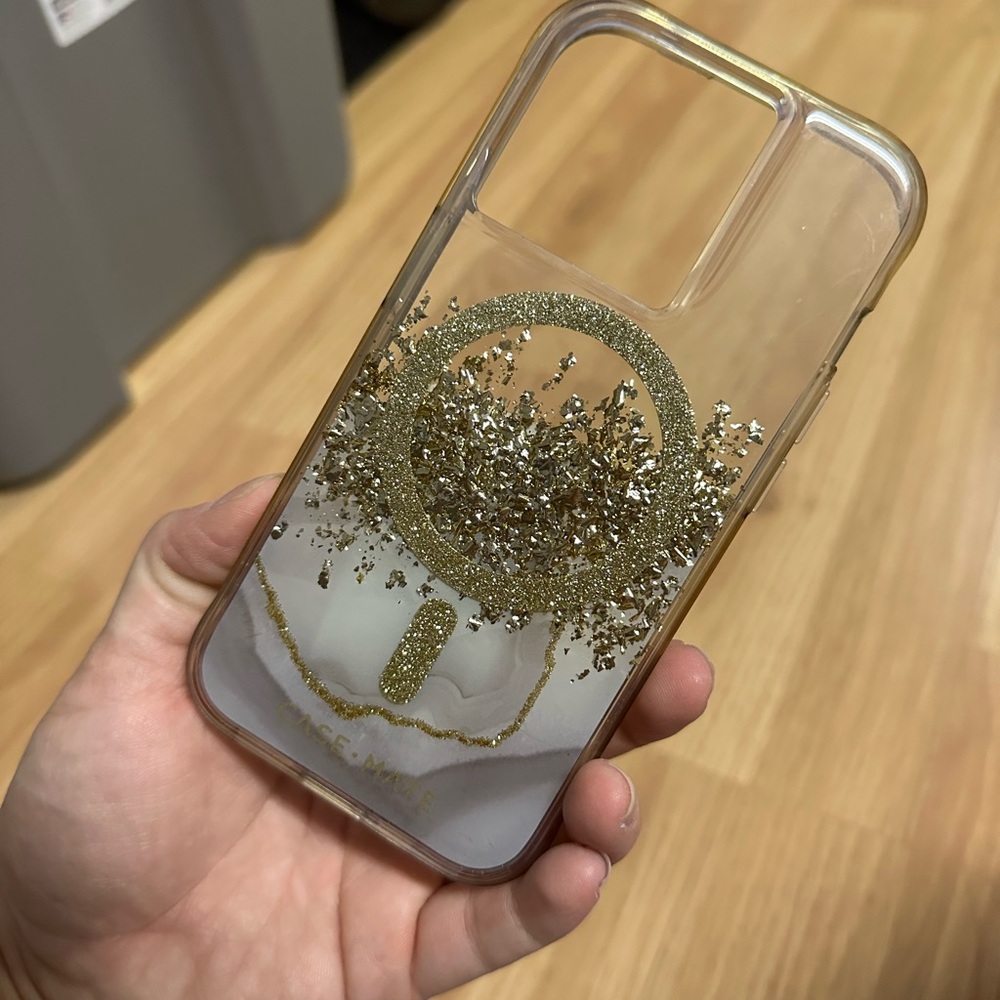 iPhone 13 Pro Case-Mate Gold Liquid Glitter Phone Case iPhone